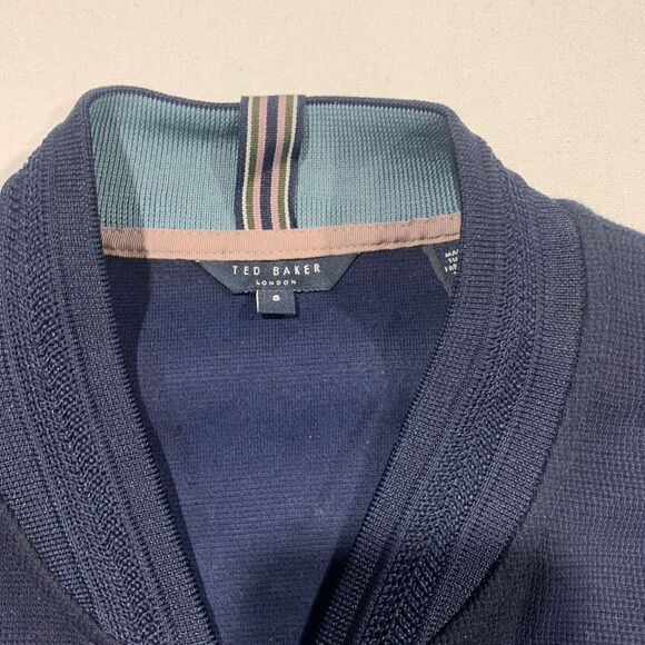 Ted Baker London Zip Up Jacket Men’s Blue Size 5 - Picture 6 of 12